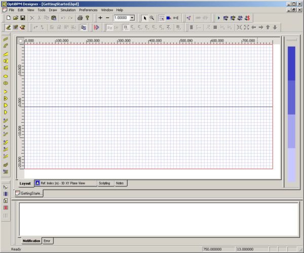 Optical BPM - Layout window