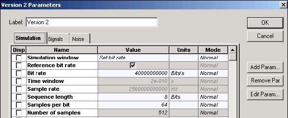 Optical System - Figure 1 Global parameters